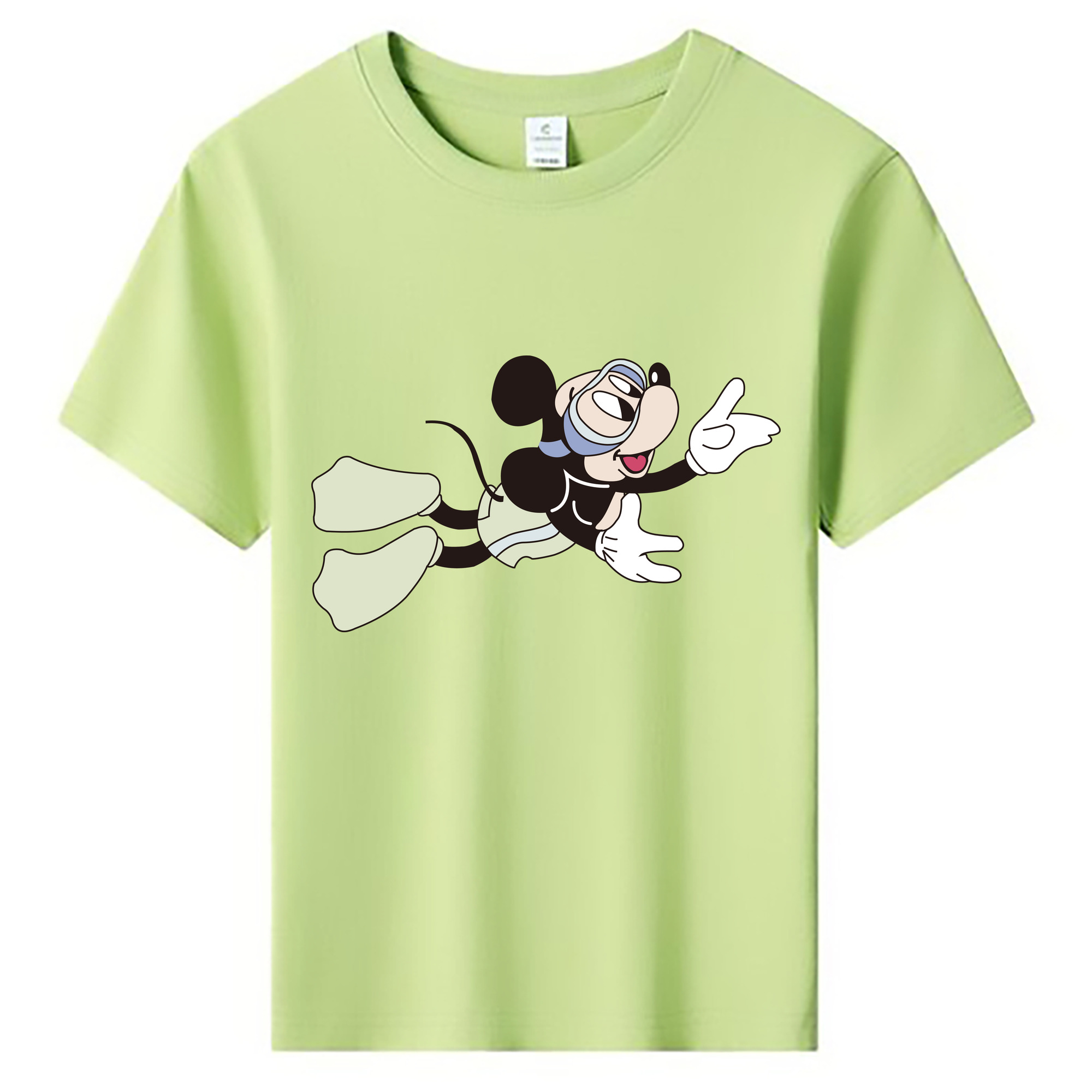 ミッキーマウス Mickey Mouse 綿100％キッズTシャツ（フロントプリント）